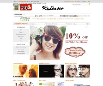 Rxlensco.com(Best online deals in prescription & designer eyeglass frames) Screenshot
