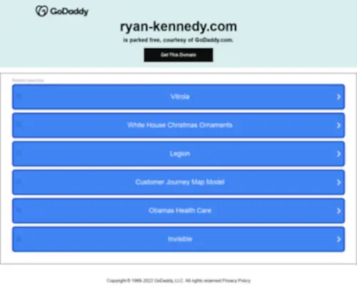 Ryan-Kennedy.com(The official homepage of) Screenshot