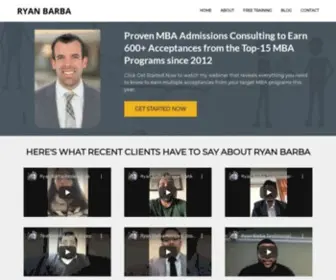 Ryanbarba.com(Ryan Barba MBA Admissions Consulting) Screenshot