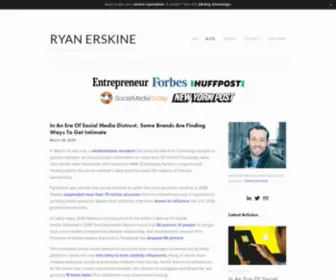 Ryanerskine.com(Ryan Erskine's official website. Erskine) Screenshot