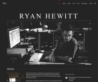 Ryanhewitt.com(The official website of Producer and Engineer Ryan Hewitt) Screenshot