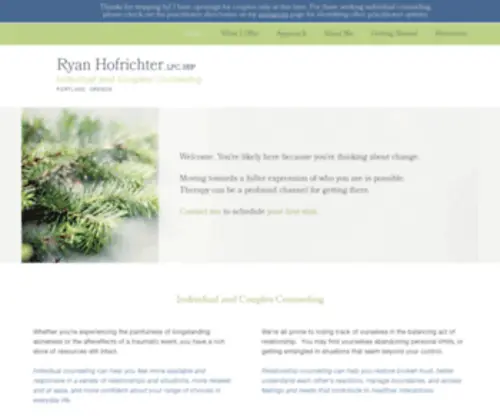 Ryanhofrichter.com(Ryan Hofrichter) Screenshot