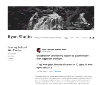 Ryansholin.com(That guy you know from the Internet) Screenshot