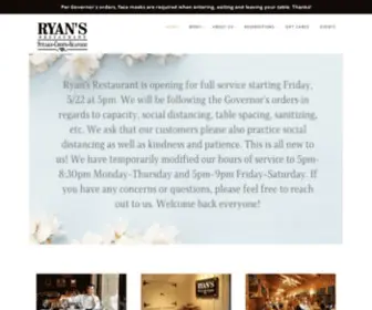 Ryansrestaurant.com(Steaks Chops Seafood) Screenshot