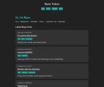 Ryantoken.com(Hi, I'm Ryan) Screenshot