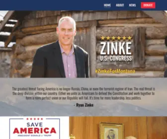 Ryanzinke.com(Ryan Zinke) Screenshot