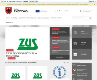 RYCZywol.pl(Oficjalny serwis internetowy Gminy Ryczywół) Screenshot