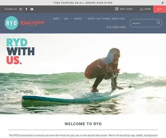 RYDbrand.co.za(RYD Brand Global Surf Accessories & Softboards) Screenshot