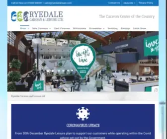 Ryedaleleisure.com(New and Used Caravans and Motorhomes Leicester & East Midlands) Screenshot