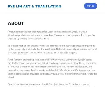 Ryelinart.com(RYE LIN ART & TRANSLATION) Screenshot