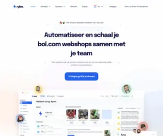 Rylee.nl(Rylee is de meest gebruikte tool voor productonderzoek en winkelbeheer in europa om op bol.com te verkopen) Screenshot