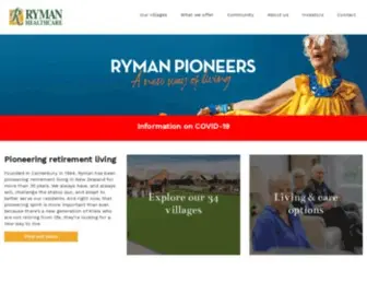 Rymanhealthcare.com(Full Range of Retirement and Care Options) Screenshot