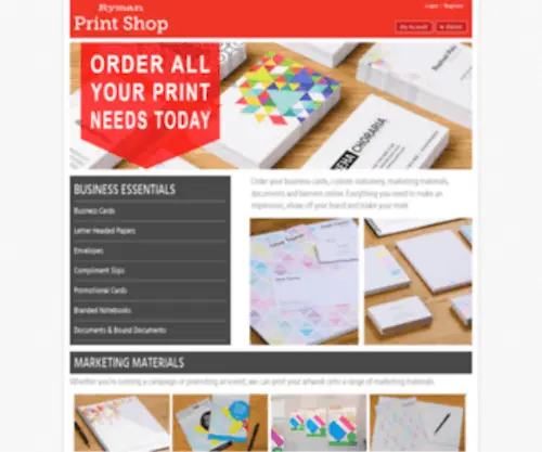 Rymanprintshop.co.uk(Ryman Print Shop) Screenshot