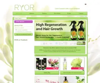 Ryor.cz(Oficiální stránky české kosmetické společnosti RYOR) Screenshot
