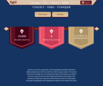 Rytell.io(NFT based Play to Earn Fantasy realm built on the Avalanche Network) Screenshot