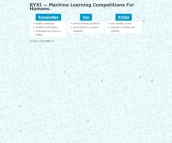 Ryxi.com(Machine Learning Competitions For Humans) Screenshot