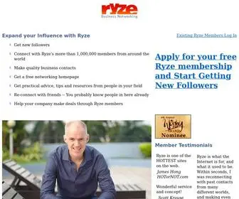 Ryze.com(The original social network for business) Screenshot