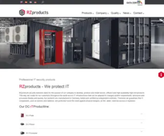 RZ-Products.com(RZ-Products, IT-Security Rooms, Outdoor container, Mini DataCenter) Screenshot