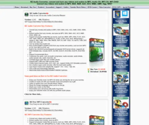 Rzaudioconverter.com(RZ Audio Converter) Screenshot