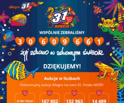 Rzeczyodserca.pl(Aukcje WOŚP) Screenshot