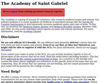 S-Gabriel.org(The Academy of Saint Gabriel) Screenshot