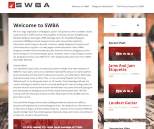 S-W-B-A.com(Bluegrass) Screenshot