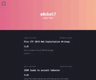 S0Cket7.com(Jekyll) Screenshot