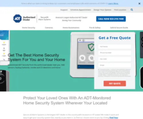 S24Security.com(Secure24 Alarm Systems) Screenshot