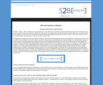 S2Bprogram.com(Microsoft Students to Business) Screenshot