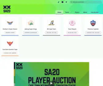 SA20.co.za(Homepage) Screenshot