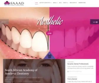 Saaad.co.za(South African Academy of Aesthetic Dentistry) Screenshot