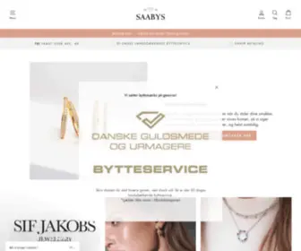 Saabys.dk(Hos SAABYS Smykker og Ure har vi et bredt sortiment af smykker og ure til damer og herre) Screenshot