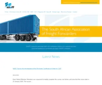 Saaff.org.za(The South African Association of Freight Forwarders) Screenshot