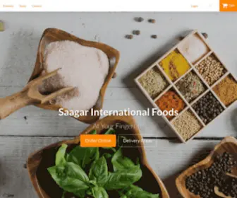 Saagarinternational.com(Saagar International Foods) Screenshot