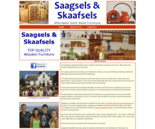 Saagselsfurniture.co.za(Saagsels en Skaafsels) Screenshot