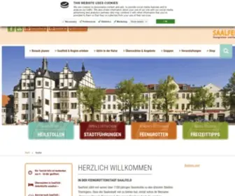 Saalfeld-Tourismus.de(Willkommen in der Feengrotten) Screenshot