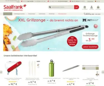 Saalfrank.de(Werbegeschenke & Werbemittel für Ihre Kunden seit über 40 Jahren) Screenshot