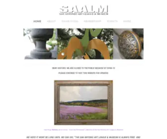 Saalm.org(SAN ANTONIO ART LEAGUE & MUSEUM) Screenshot