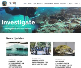 Saambr.org.za(The South African Association for Marine Biological Research) Screenshot