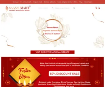 Saansmart.com(Organic & Spiritual Products Online) Screenshot