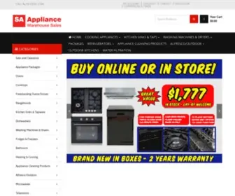 Saappliancewarehouse.com.au(SA Appliance Warehouse) Screenshot