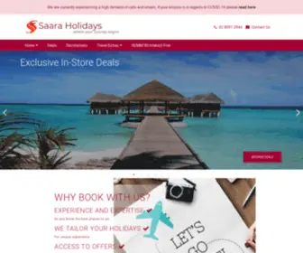 Saaraholidays.com(Saara Holidays) Screenshot