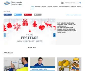 Saarbruecker-Stadtwerke.de(Start) Screenshot