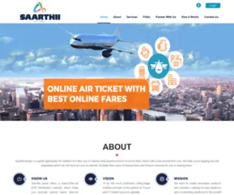 Saarthii.com(B2B Travel Agency) Screenshot