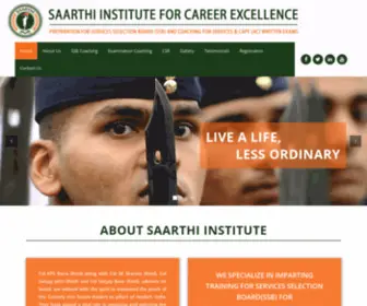 Saarthiinstitute.com(SSB Preparation and Coaching Centre in Delhi) Screenshot