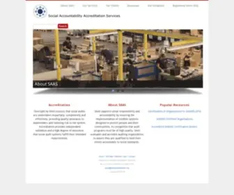 Saasaccreditation.org(Social Accountability Accreditation Services) Screenshot