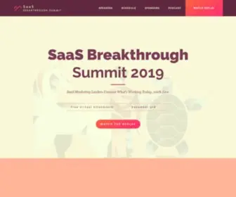 Saasbreakthrough.com(SaaS Breakthrough Summit 2019) Screenshot