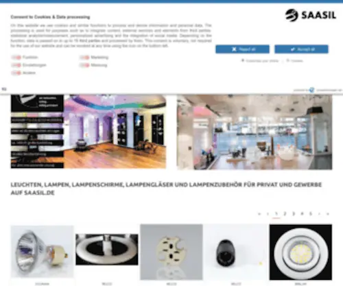 Saasil.de(Lampen, Leuchten & LED günstig online kaufen) Screenshot