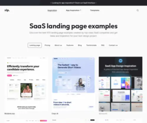 Saaslandingpage.com(The Best Landing Page Examples For Design Inspiration) Screenshot