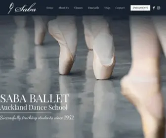 Saba.co.nz(Auckland Ballet School est) Screenshot